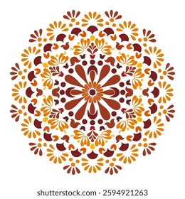 Pattern vector illustration Calm and elegant artwork with blooming flowers in bright, delicate hues. Seamless traditional design pattern for prints, fabrics, backgrounds, rugs, wallpapers, textiles.