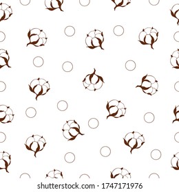 pattern. vector illustration of a cotton 
flower
