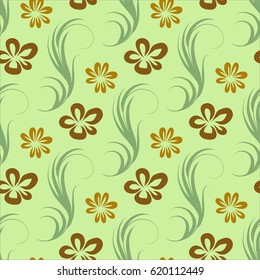 Pattern, vector illustration, flowers