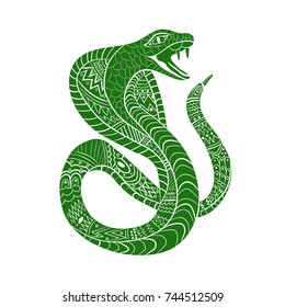 pattern of vector Illustration of snake. Ethnic style .Snake silhouette. eps10