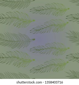 Pattern and vector illustration of tropic leaves