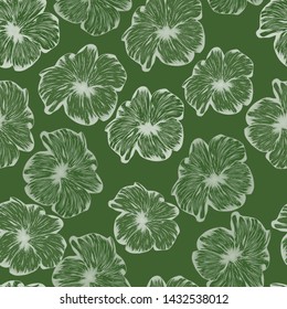 Pattern vector illustration of tropical flowers