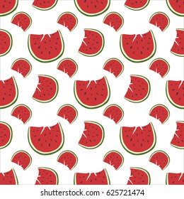 Pattern, vector illustration, watermelon, food