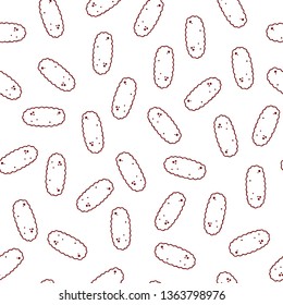 Pattern of vector illustrations on the nutrition theme; dry food for cats and dogs. Realistic isolated objects for your design.