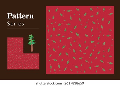Pattern vector ilustration series trees pine 