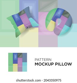 Pattern vector with mockup pillow EPS10