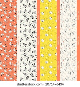 pattern vector mouse panda yellow 