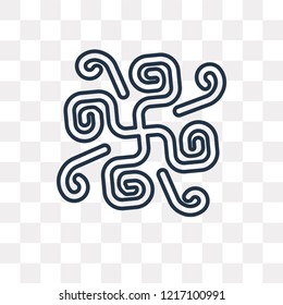 Pattern vector outline icon isolated on transparent background, high quality linear Pattern transparency concept can be used web and mobile