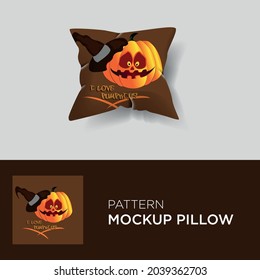 pattern vector with pillow mockup EPS10
