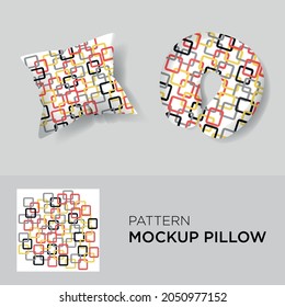 Pattern vector with pillow mockup EPS10