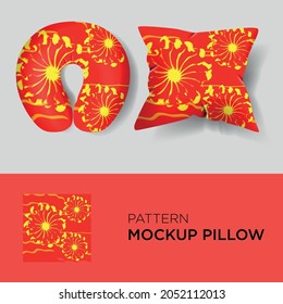 Pattern vector with pillow mockup EPS10