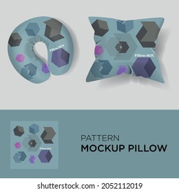 Pattern vector with pillow mockup EPS10