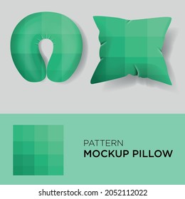 Pattern vector with pillow mockup EPS10