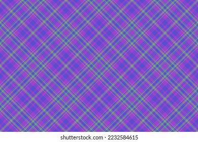 Pattern vector plaid. Check texture fabric. Seamless background textile tartan in green and blue colors.