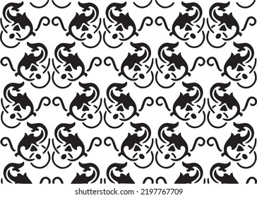 Pattern Vector Stencil, black and white