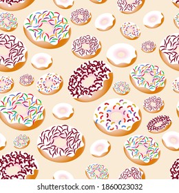 Pattern of vector sweet donuts