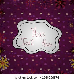 Pattern. Vector. Tender fabric pattern. Purple, white and black on colors. Seamless Abstract Retro Background Design.