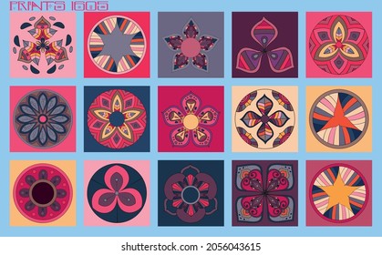 Pattern vector tiles traditional textures ornamental ceramics Spanish Portuguese Mexican Arabic Moroccan Italian colonial hydraulic majolica Turkish azulejos baldosas losetas racholas cerámicas patrón
