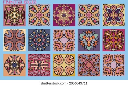 Baldosas vectoriales tradicionales texturas ornamentales cerámica española portuguesa mexicana árabe marroquí marroquí colonial italiano majolica turco azulejos baldosas losetas racholas cerámicas patrón