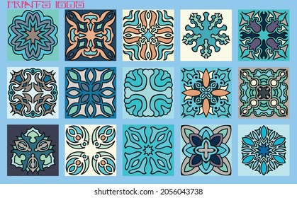 Baldosas vectoriales tradicionales texturas ornamentales cerámica española portuguesa mexicana árabe marroquí marroquí colonial italiano majolica turco azulejos baldosas losetas racholas cerámicas patrón