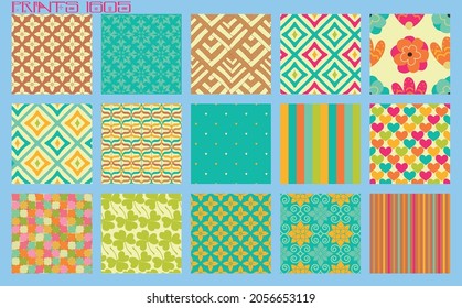 Pattern vector tiles traditional textures ornamental ceramics Spanish Portuguese Mexican Arabic Moroccan Italian colonial hydraulic majolica Turkish azulejos baldosas losetas racholas cerámicas patrón