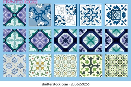 Baldosas vectoriales tradicionales texturas ornamentales cerámica española portuguesa mexicana árabe marroquí marroquí colonial italiano majolica turco azulejos baldosas losetas racholas cerámicas patrón