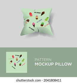 Pattern vectorwith pillow mockup EPS1`0