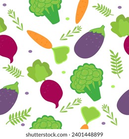 pattern with vegetables for background