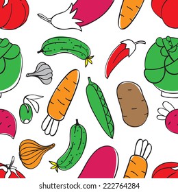 pattern of vegetables, kitchen cloth threads