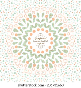 Pattern with vegetative elements in vector