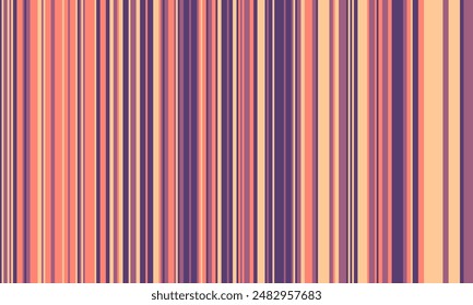 Pattern of vertical stripes, colorful thin and thick lines. Irregular stripe background, vector seamless texture. Abstract striped geometric design in bright colors.