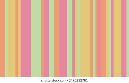 Pattern of vertical stripes, colorful thin and thick lines. Irregular stripe background, vector seamless texture. Abstract striped geometric design in bright colors.