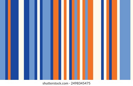 Pattern of vertical stripes, colorful thin and thick lines. Irregular stripe background, vector seamless texture. Abstract striped geometric design in bright colors.