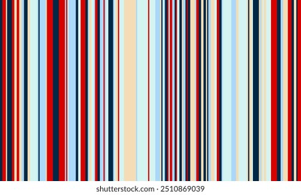 Patrón de rayas de Vertical, líneas finas y gruesas de colores. Fondo de rayas irregulares, textura sin fisuras de Vector. Abstractas diseño geométrico a rayas en colores brillantes.