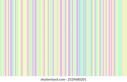 Pattern of vertical stripes, colorful thin and thick lines. Irregular stripe background, vector seamless texture. Abstract striped geometric design in bright colors.