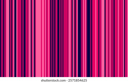 Pattern of vertical stripes, colorful thin and thick lines. Irregular stripe background, vector seamless texture. Abstract striped geometric design in bright colors.