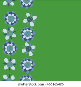 Pattern of  vertical stylized floral motif,   hole, spots, flowers, doodles, seamless . Hand drawn.