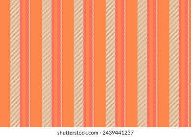 Vector vertical de patrón de fondo textil de textura con una línea de tela sin rayas en colores naranja y claro.