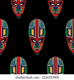 Pattern of a very bright African mask