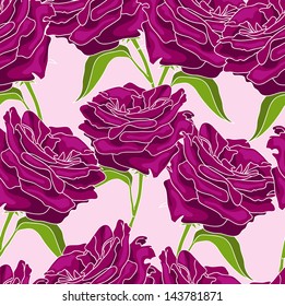 Pattern with vinous roses