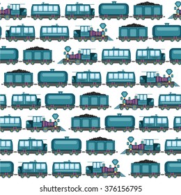 Pattern of vintage locomotives 