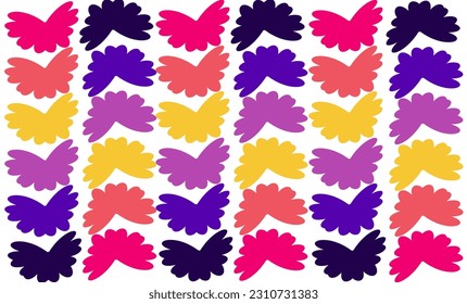 pattern vintage rainbow color butterfly graphic design print repeat seamless style, replete image design for fabric printing
