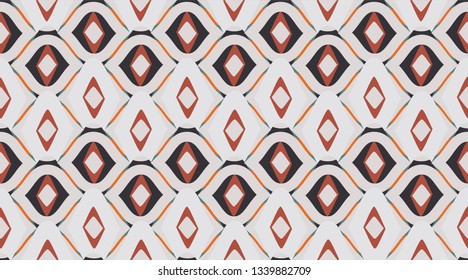 Pattern vintage seamless.  Classic delicate geometry design.  Color mosaic shapes background.  Seamless vector pattern. 