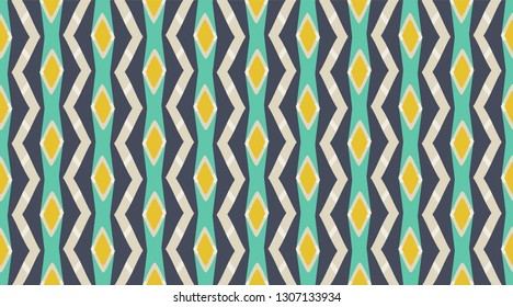 Pattern vintage seamless.  Geometric fashion fabric print.  Repeating tile interior design background.  Seamless vector pattern. 