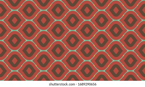 Pattern vintage seamless.  Geometric fashion fabric print.  Repeating tile interior design background.  Seamless vector pattern. 