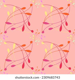 Pattern vintage, summer geometric shapes