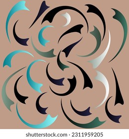 Pattern vintage, summer geometric shapes