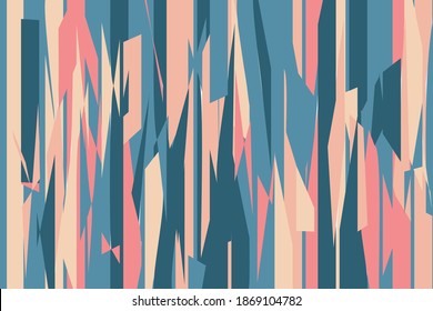 Pattern vintage vector with careless strokes as vertical lines. Abstract sharp background. Hand drawn broken texture, craps and shards. - Shutterstock ID 1869104782