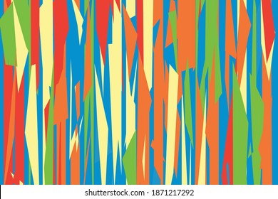 Pattern vintage vector with careless strokes as vertical lines. Abstract sharp background. Hand drawn broken texture, craps and shards.
