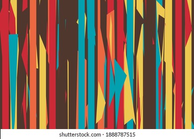 Pattern vintage vector with careless strokes as vertical lines. Abstract sharp background. Hand drawn broken texture, craps and shards.